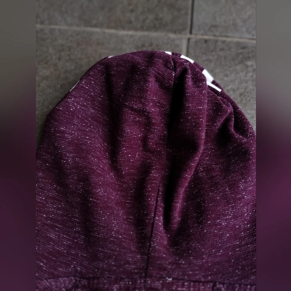 Reflex Womens medium Love Logo Pullover Blended Cotton Burgundy Hoodie crop top - Picture 8 of 12